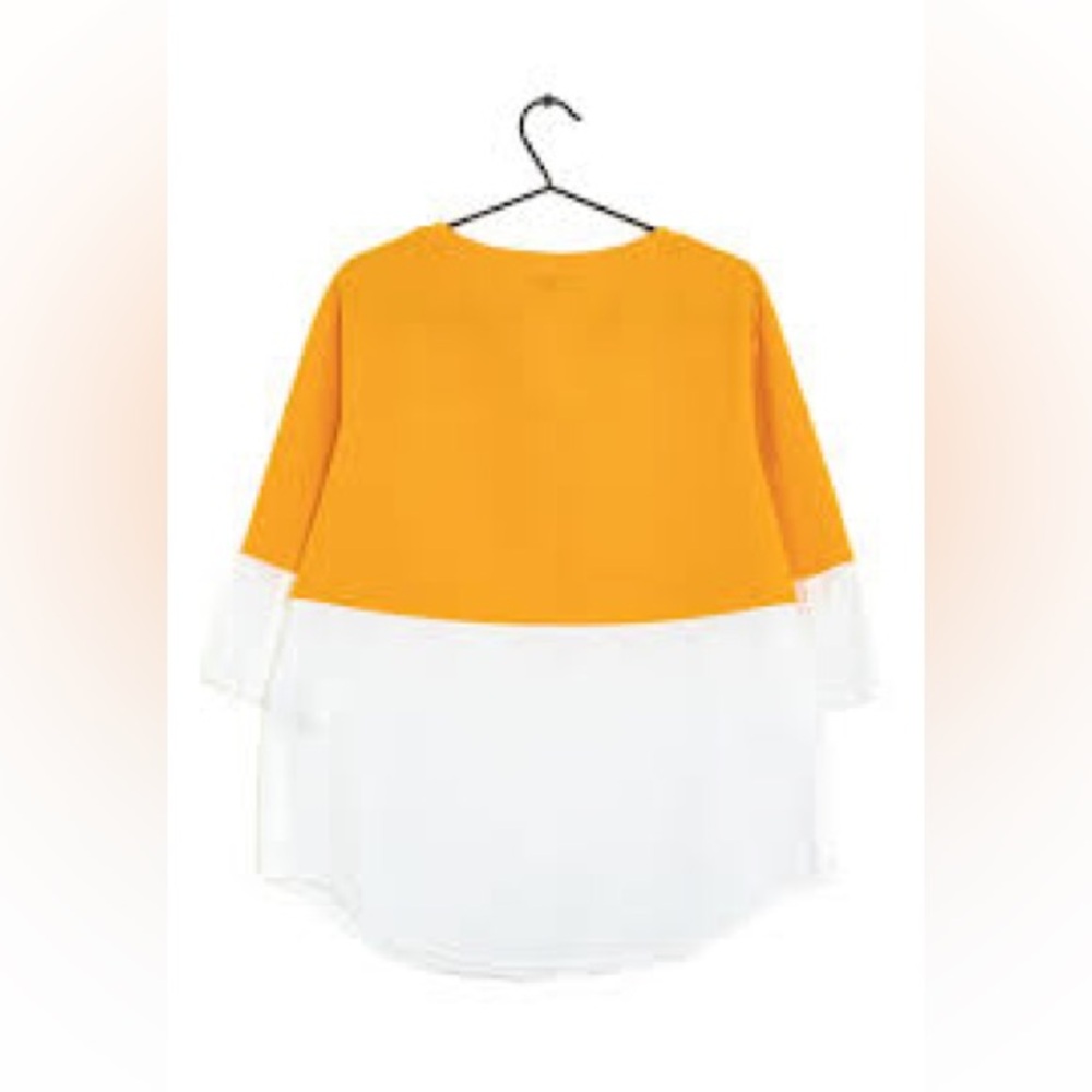 Cos jersey yellow and White Women’s Blouse S